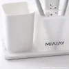 【CL】26Q1#1301#X Multi-functional ceramic toothbrush stand, toothbrush holder, storage foot bath bucket, sports water cup, soap box, travel toothbrush cup set Application Scenario